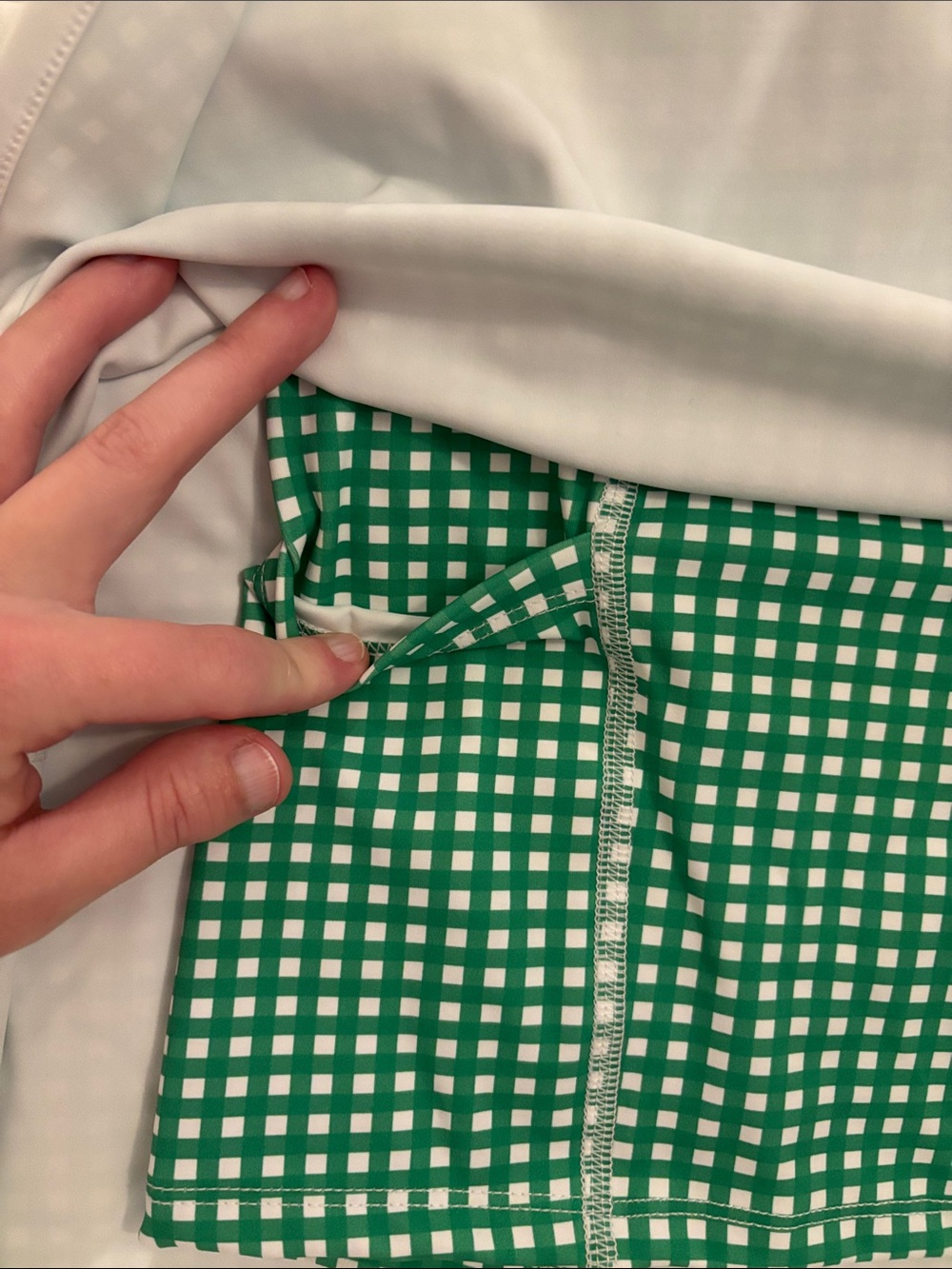 Addison bay green gingham flounce skort - Picture 5 of 5
